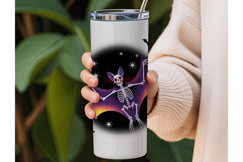 Spooky Space Bat 20oz Tumbler Wrap Sublimation DesignSVG 