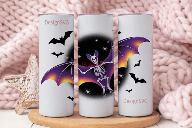 Spooky Space Bat 20oz Tumbler Wrap Sublimation DesignSVG 