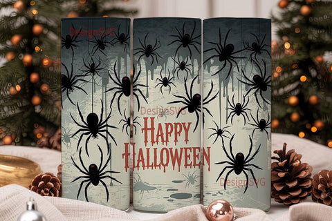 Spooky Spider Halloween 20oz Tumbler Sublimation DesignSVG 