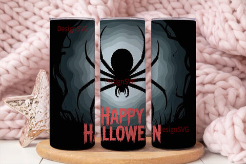 Spooky Spider Halloween 20oz Tumbler Sublimation DesignSVG 
