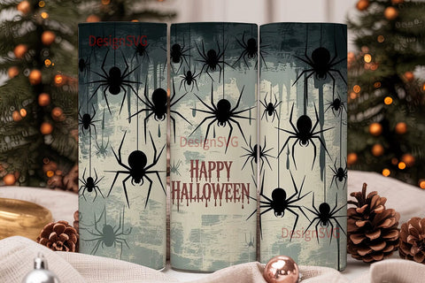 Spooky Spider Halloween 20oz Tumbler Sublimation DesignSVG 