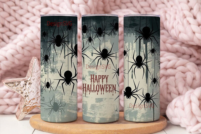 Spooky Spider Halloween 20oz Tumbler Sublimation DesignSVG 