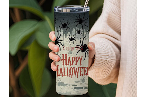 Spooky Spider Halloween 20oz Tumbler Sublimation DesignSVG 