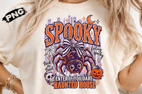 Spooky Spider Haunted House Bow PNG SVG DesignDestine 