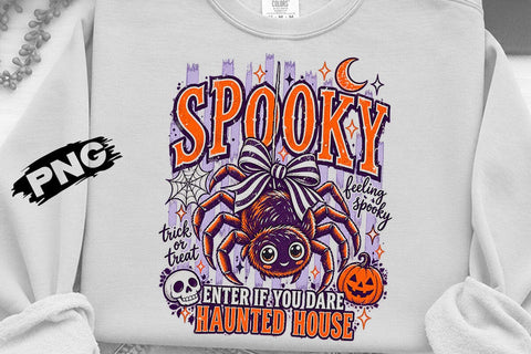 Spooky Spider Haunted House Bow PNG SVG DesignDestine 