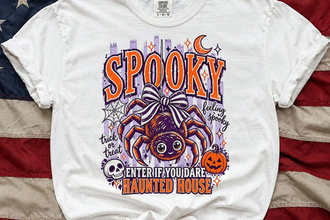 Spooky Spider Haunted House Bow PNG SVG DesignDestine 