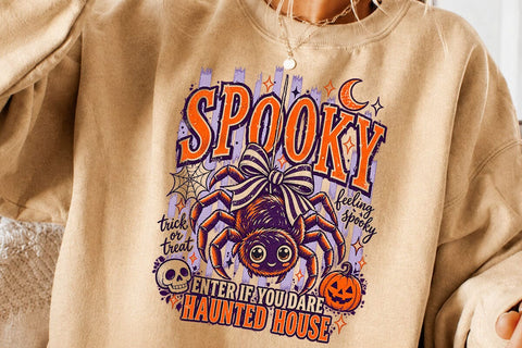 Spooky Spider Haunted House Bow PNG SVG DesignDestine 