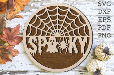 Spooky Spider Web Halloween Laser Cut SVG SVG Rupkotha 