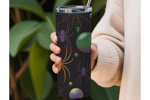 Spooky Spiderweb 20oz Tumbler Wrap Sublimation DesignSVG 
