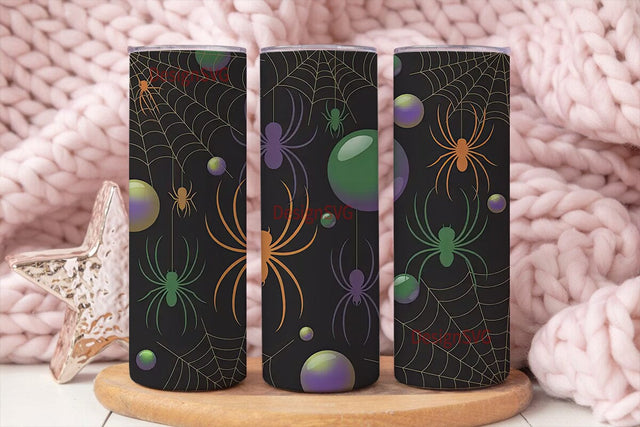 Spooky Spiderweb 20oz Tumbler Wrap Sublimation DesignSVG 