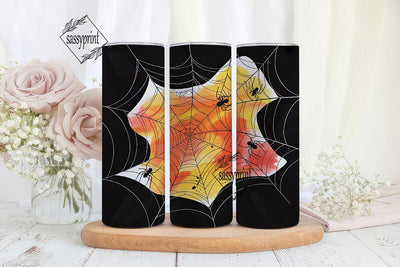 Spooky Spiderweb 20oz Tumbler Wrap Sublimation sassyprint 