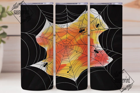 Spooky Spiderweb 20oz Tumbler Wrap Sublimation sassyprint 