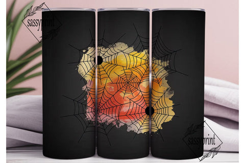 Spooky Spiderweb 20oz Tumbler Wrap Sublimation sassyprint 