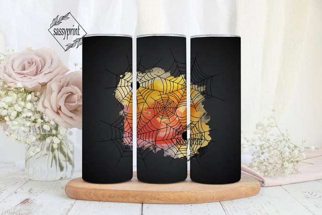 Spooky Spiderweb 20oz Tumbler Wrap Sublimation sassyprint 