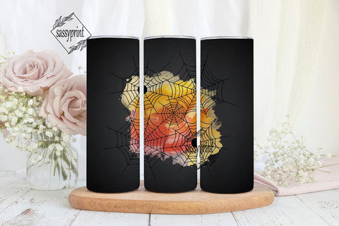 Spooky Spiderweb 20oz Tumbler Wrap Sublimation sassyprint 