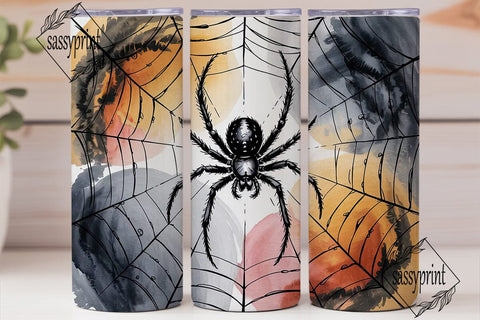 Spooky Spiderwebs Halloween 20oz Tumbler Sublimation sassyprint 