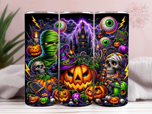 Spooky Squad 20oz Tumbler Wrap PNG, Halloween Tumbler Png, Straight & Tapered Tumbler Wrap, Instant Digital Download Sublimation Li Zamperini 