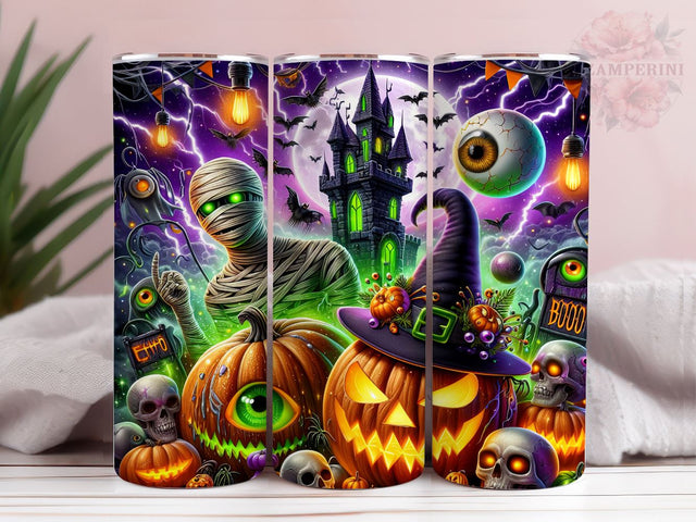 Spooky Squad 20oz Tumbler Wrap PNG, Halloween Tumbler Png, Straight & Tapered Tumbler Wrap, Instant Digital Download Sublimation Li Zamperini 