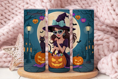 Spooky Stylish Witch 20oz Tumbler Wrap Sublimation DesignSVG 