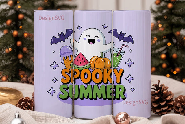 Spooky Summer 20oz Tumbler Wrap Sublimation DesignSVG 