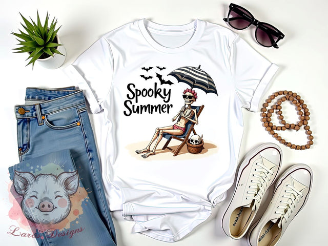 Spooky Summer Png, Spooky vibes Png, Spooky Season Png, Woman Skeleton Png, Retro Halloween Png, Sublimation Designs, Digital Download Sublimation Lara' s Designs 