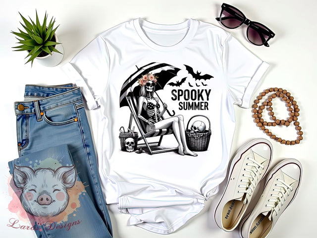 Spooky Summer Png, Spooky vibes Png, Spooky Season Png, Woman Skeleton Png, Retro Halloween Png, Sublimation Designs, Digital Download Sublimation Lara' s Designs 