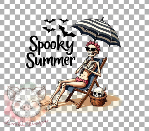 Spooky Summer Png, Spooky vibes Png, Spooky Season Png, Woman Skeleton Png, Retro Halloween Png, Sublimation Designs, Digital Download Sublimation Lara' s Designs 