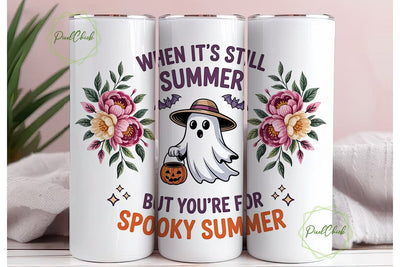 Spooky Summer Tumbler Wrap PNG Sublimation PixelChick 
