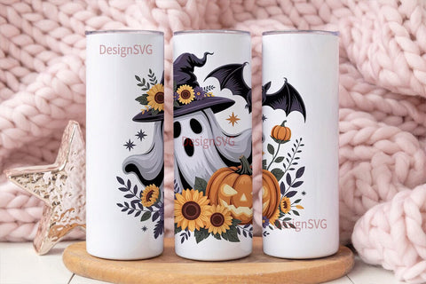 Spooky Sunflower Halloween 20oz Tumbler Sublimation DesignSVG 
