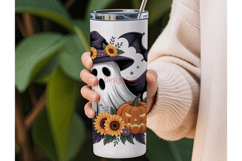 Spooky Sunflower Halloween 20oz Tumbler Sublimation DesignSVG 