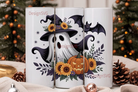Spooky Sunflower Halloween 20oz Tumbler Sublimation DesignSVG 