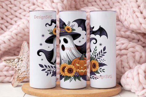 Spooky Sunflower Halloween 20oz Tumbler Sublimation DesignSVG 