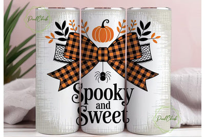 Spooky Sweet Bow 20oz Tumbler Wrap Sublimation PixelChick 