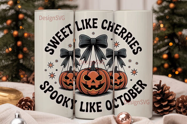 Spooky Sweet Halloween 20oz Tumbler Wrap Sublimation DesignSVG 