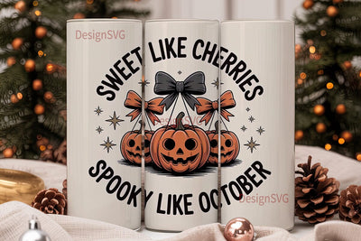 Spooky Sweet Halloween 20oz Tumbler Wrap Sublimation DesignSVG 