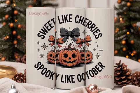 Spooky Sweet Halloween 20oz Tumbler Wrap Sublimation DesignSVG 