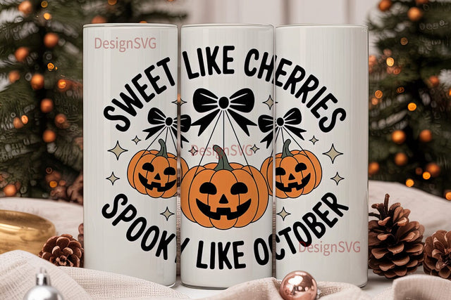 Spooky Sweet Halloween 20oz Tumbler Wrap Sublimation DesignSVG 
