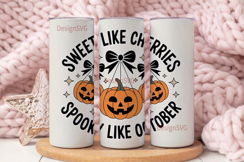 Spooky Sweet Halloween 20oz Tumbler Wrap Sublimation DesignSVG 