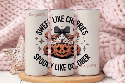 Spooky Sweet Halloween 20oz Tumbler Wrap Sublimation DesignSVG 