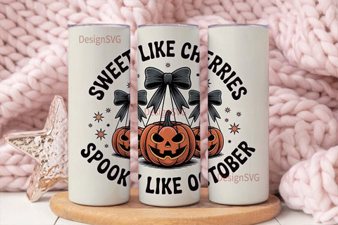 Spooky Sweet Halloween 20oz Tumbler Wrap Sublimation DesignSVG 