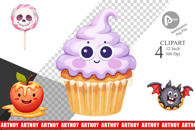 Spooky Sweet Treats Clipart Sublimation artnoy 