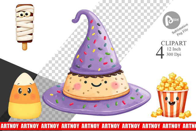 Spooky Sweet Treats Clipart Sublimation artnoy 