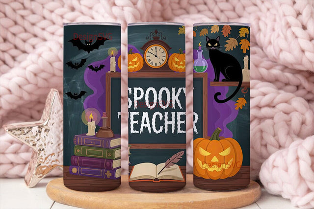 Spooky Teacher 20oz Tumbler Wrap Sublimation DesignSVG 