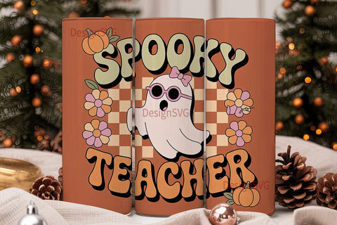 Spooky Teacher 20oz Tumbler Wrap Sublimation DesignSVG 