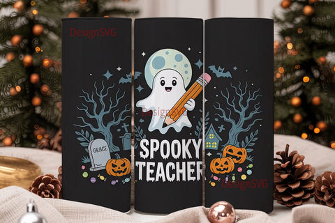 Spooky Teacher 20oz Tumbler Wrap Sublimation DesignSVG 