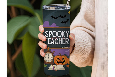 Spooky Teacher 20oz Tumbler Wrap Sublimation DesignSVG 