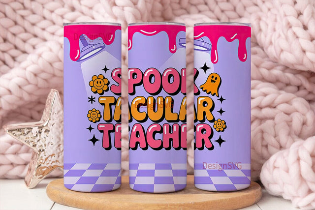Spooky Teacher 20oz Tumbler Wrap Sublimation DesignSVG 