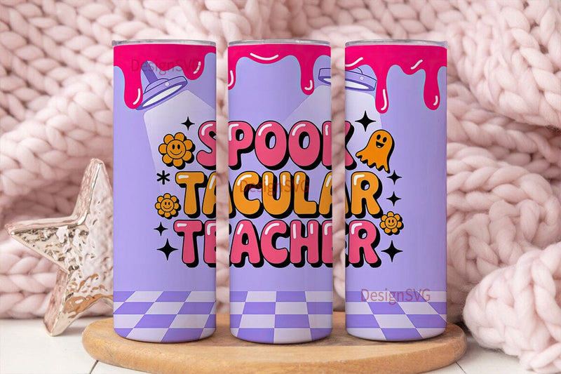 Spooky Teacher 20oz Tumbler Wrap Sublimation DesignSVG 