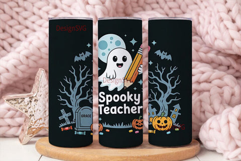 Spooky Teacher 20oz Tumbler Wrap Sublimation DesignSVG 