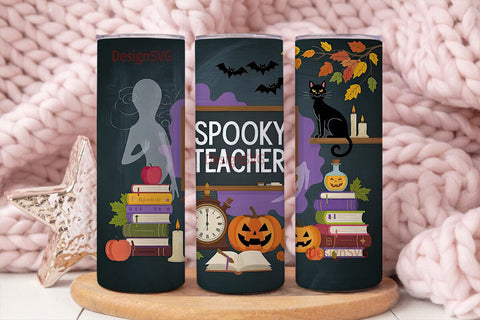 Spooky Teacher 20oz Tumbler Wrap Sublimation DesignSVG 